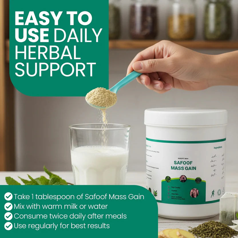 Safoof Mass Gain Powder – Natural Herbal Weight Gainer